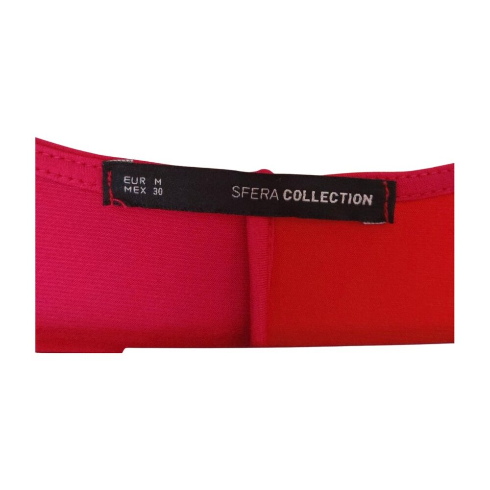 Sfera Collection Two-Tone Fuchsia Pink & Red Midi Dress Size Medium - Picture 12 of 14